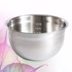 thumbnail image 2 of Tazón de acero inoxidable de 2,6 l con marcas de medición internas, cuenco para ensalada de frutas, recipiente para batir huevos, ideal para restaurantes y hogares (diámetro de 20 cm, plateado), 2 of 6