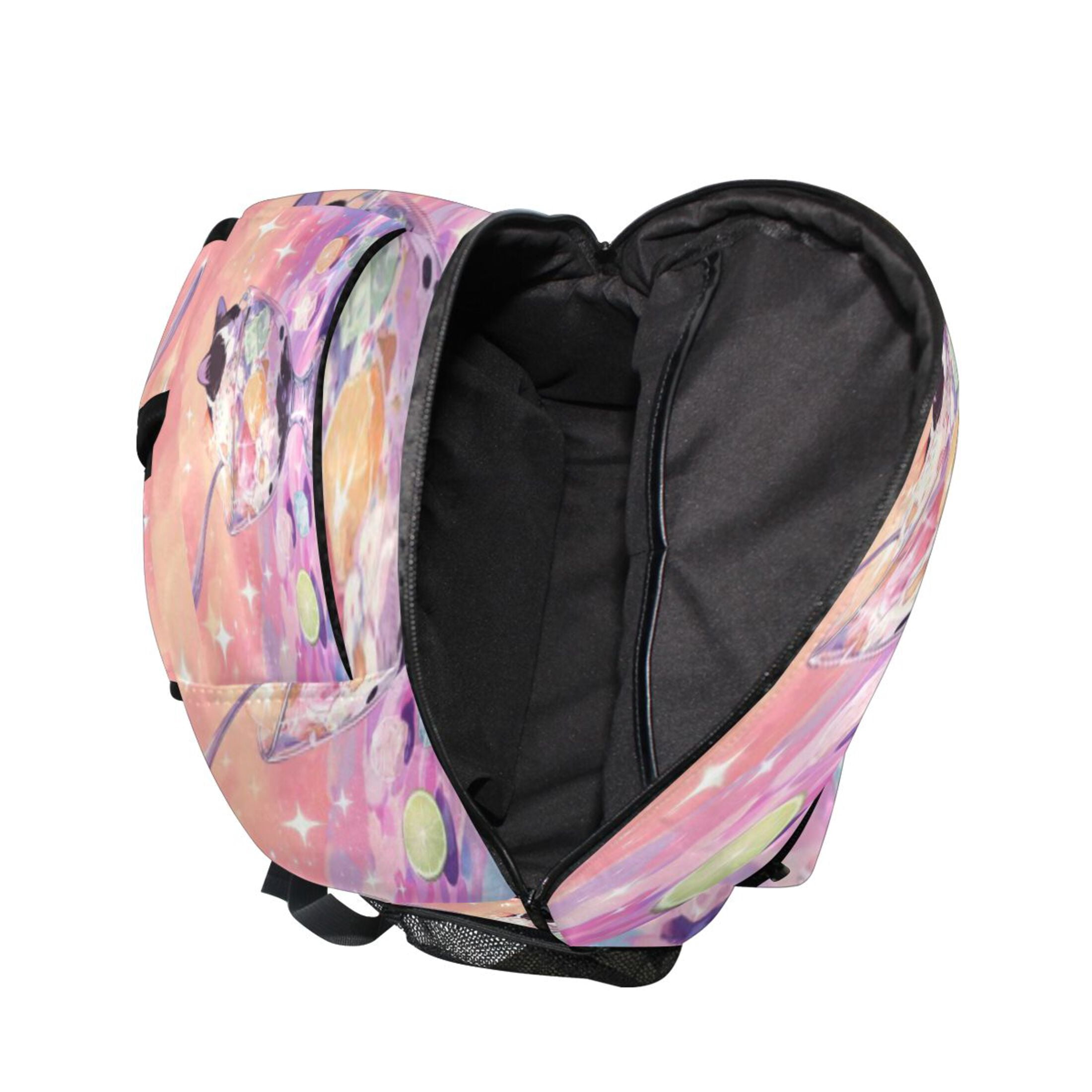 DIXRUYEE Backpack Schoolbag Cat Dessert Parfait Pattern 15L/18L 2-SIZE