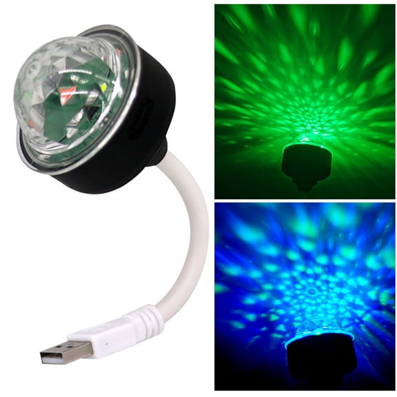 Kripyery USB Disco Lamp Plug-and-Play RGB LED Party Light USB Disco Lamp Decor for Club