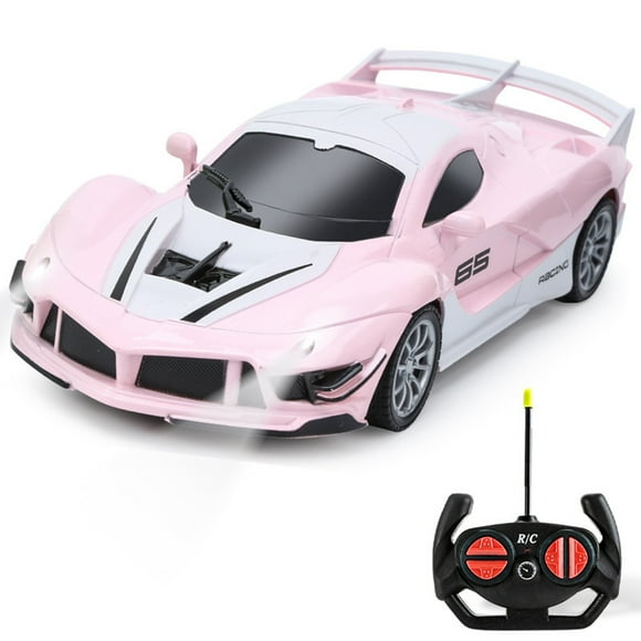 Pink 4-Channel Remote Control Racing Car, High Speed Stunt Vehicle Toy For Kids, 8.7X3.9X2.8 Inch Wireless Rc Drift Car