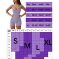 thumbnail image 2 of TNTB Womens Strappy Square Neck Tank Top Tummy Control Bodysuit Shaper Stretch Shorts Jumpsuit Sleeveless Sport Romper(Purple), 2 of 6