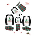 thumbnail image 2 of Christmas Family Matching Pajamas Set Xmas Tree Letters Print Tops+Plaid Pants Holiday Pjs Sleepwear Loungwear Outfit, 2 of 7