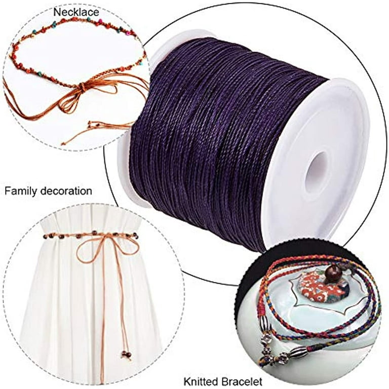5m Waxed .8mm Thread Wax Cord Cotton Craft Sewing Jewelry Making String  Bracelet