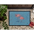 thumbnail image 3 of Flamingo on Blue Speckle Door Mat 8566 Doormat, 3 of 4