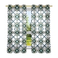 thumbnail image 6 of Yayeee Window Curtains Light Filtering 63"x52" Grommet Panel Pair Home Living Room Decor, Gold Geometric Pattern, 6 of 7
