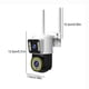 thumbnail image 3 of Cámara de vigilancia exterior con enlace de dos lentes, 360 grados, teléfono móvil, monitoreo remoto WiFi, intercomunicador bidireccional, visión nocturna, seguimiento móvil, alarma, cámaras HD, 3 of 9