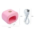 thumbnail image 5 of dianhelloya Portable Mini Nail Lamp USB Powered Space-saving Design TV-shaped No Black Hand Nail Polish Fast Dry Curing Nail Manicure Machine Pink, 5 of 7