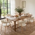thumbnail image 2 of Silla de Comedor FurnitureR Acolchada con Respaldo Curvo Beige, 2 of 10