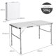 thumbnail image 3 of Juego de 2 Mesas Plegables Costway con Altura Ajustable Aluminio Blanco 120 x 60 x 33-66 cm, 3 of 9