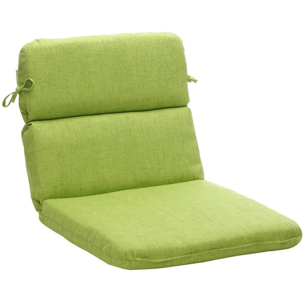40 5 Green Solid Reversible Outdoor Patio Rounded Chair Cushion Com 40 5 Green Solid Reversible Outdoor, Round Back Outdoor Patio Chair Seat Cushion