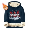 thumbnail image 1 of Sudadera con capucha para hombre, informal, a la moda, con estampado navideño, de manga larga y bolsillo, de poliéster, 1 of 5