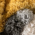 thumbnail image 3 of Well Woven Lolly Mika Retro Zig-Zag Pattern Yellow Grey 3'11" x 5'3" 3D Texture Shag Area Rug, 3 of 7