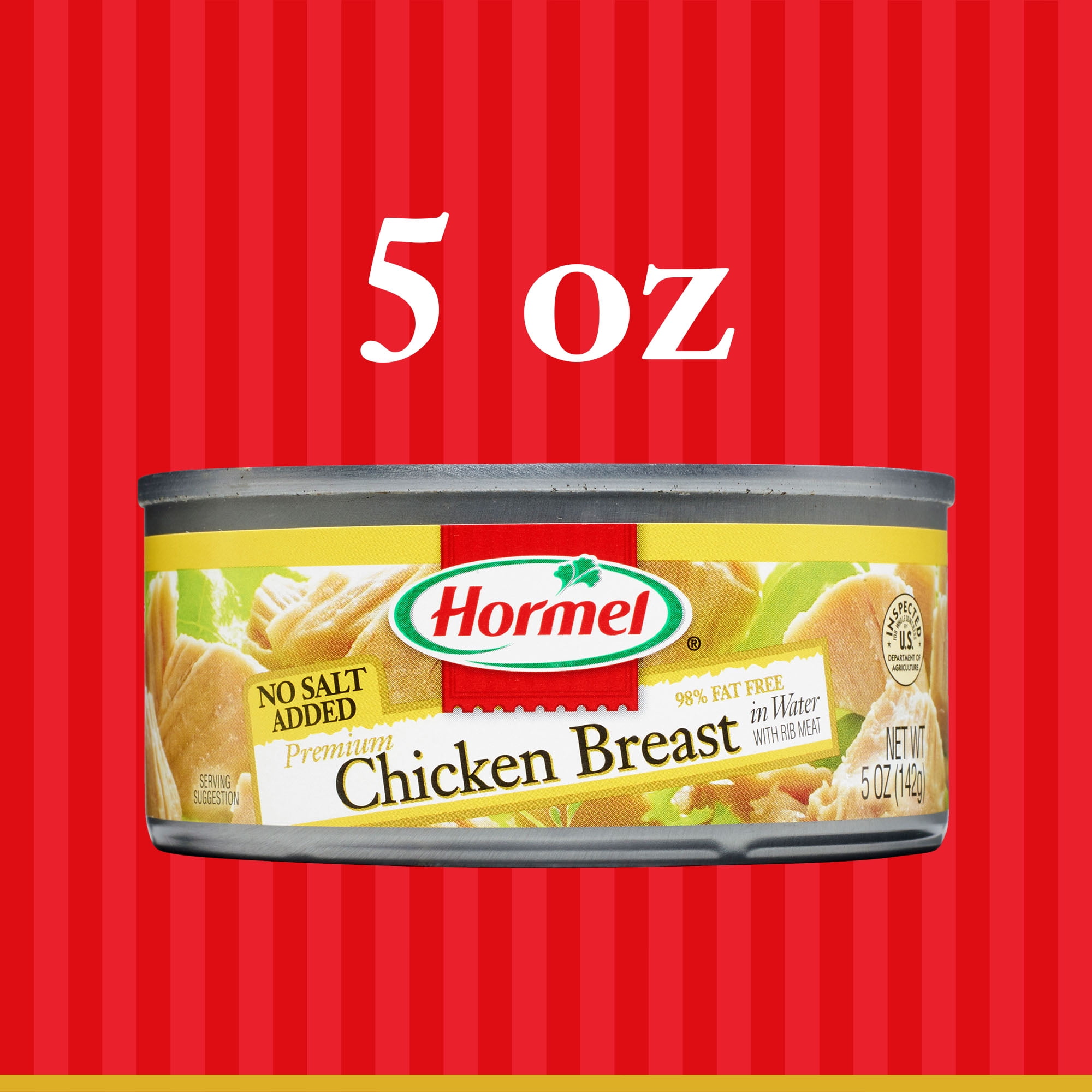 Hormel Premium No Salt Added Canned Chunk Chicken Breast in Water, 5 oz