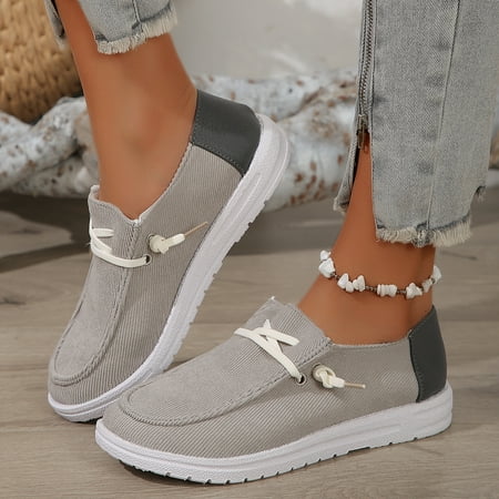 Shoes Canvas Sneakers for Women Slip-Ons Flats Ladies Loafers