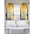 thumbnail image 5 of Boat Lake Sheer Curtains 45 Inches Long 2 Panels Scenery Abstract Light Filtering Semi Sheer Window Curtains Drapes for Bedroom Living Room 52"x45", 5 of 7