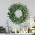 thumbnail image 3 of 20" Christmas Wreaths for Front Door, with White Berries Real Touch Pine Wreath, Large Artificial Greenery Christmas Decoration, 3 of 17