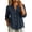 Navy, variant on Horkkom Long Sleeve Shirts for Women Soft V Neck Roll up Sleeve Linen Shirts Button Down Casual Tops with Pockets L