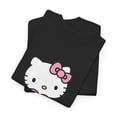 thumbnail image 3 of Cute Heart Hello Kitty Unisex T Shirt Heavy Cotton Tee Kawaii Cartoon Gift, 3 of 4