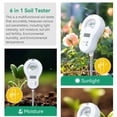 thumbnail image 3 of Medidor de Suelo 6 en 1, Humedad, PH, Temperatura, Humedad, Luz Solar, PH, Humedad, para Plantas de Jardín, 3 of 5