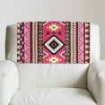 thumbnail image 4 of COEQINE Chair Headrest Cover Washable Faux Leather Headrest Cover for Recliners Non-Slip Furniture Protector with Hook and Loop Fasteners for Pets, 17x27 Inch, Southwest American Tribal Pink Brown, 4 of 7