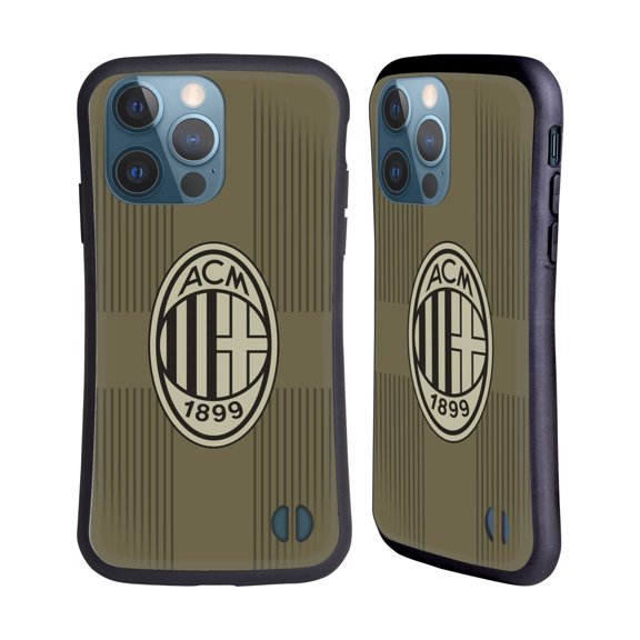 Head Case Designs Officially Licensed AC Milan 2022/23 Third Kit Hybrid Case Compatible with Apple iPhone 13 Pro
