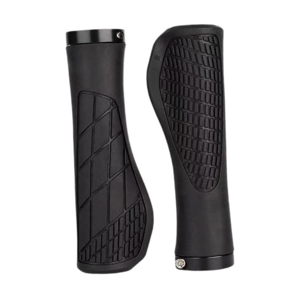 2 puños ergonómicos para manillar de bicicleta, para BMX. Negro