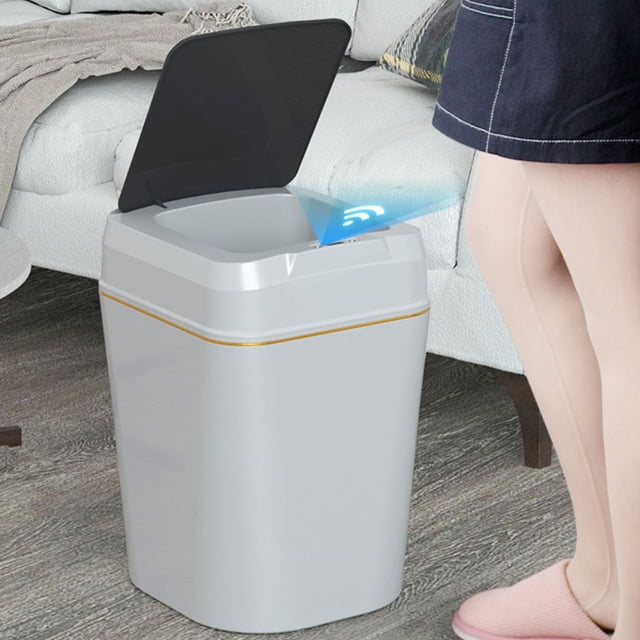 Bathroom Trash Can, Kitchen Trash Cans with Lids ,Small Garbage Can for Bedroom,Wastebaskets for Bedroom,Automatic Contactless Sensor Bin,Intelligent Trash Can with Lid for Kitchen/Living Room