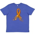 thumbnail image 3 of Inktastic Leukemia Awareness with Orange Ribbon Made of Hearts Youth T-Shirt, 3 of 5