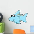 thumbnail image 1 of Chill Blue Shark Shades Wall Decal Sticker by Wallmonkeys Peel and Stick Graphic (12 in H x 9 in W) WM275202, 1 of 4