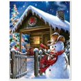 thumbnail image 1 of 30x40cm 5d Rond Diamond Painting Animaux Diy Broderie Diamant Bonhomme De Neige -- Kit Loisirs Cratifs Enfants Dcoration Chambre Bureau -- Tablea, 1 of 5