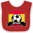 thumbnail image 3 of Inktastic Soccer Spain Flag Banner Boys or Girls Baby Bib, 3 of 4