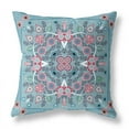 thumbnail image 6 of Paisley Leaf Geo Indoor/Outdoor Pillow in Muted Blue Red 26x26, 6 of 7
