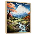 thumbnail image 2 of Designart "Harmonious River In Alcohol Ink I" Countryside Floater Framed Wall Art Prints, 2 of 5
