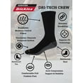 thumbnail image 5 of (2 pack) Dickies Men's Dri-Tech Crew Socks, 6-Pack, Sizes 12-15, 5 of 6