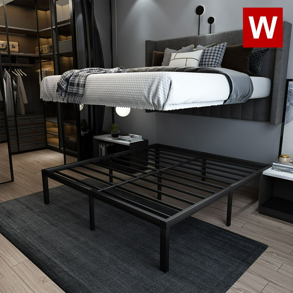 King Size Metal Platform Bed Frame with Extra Storage Space - Walmart