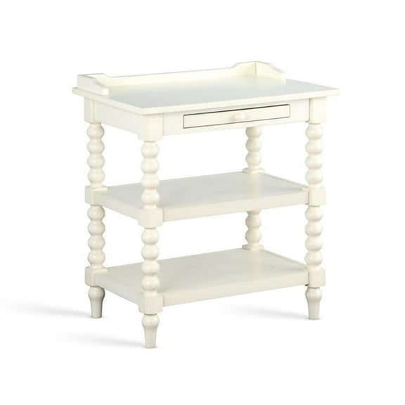 Bowery Hill Traditional Antique White Wood Nightstand in White