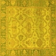 thumbnail image 1 of Ahgly Company Machine Washable Indoor Square Oriental Yellow Traditional Area Rugs, 3' Square, 1 of 4