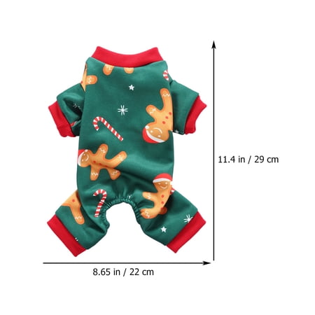 OHOIOLLA Green Dog Costume Comfortable Breathable Puppy Clothes for Daily Wear and Festivals