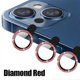 thumbnail image 1 of Para iPhone 13 14 11 Pro Max Diamond Metal Camera Protector para iPhone 12 13 Mini Camera Protector 3PCS-Set Lens Protection Glass, Red Diamond, 1 of 5