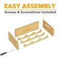 thumbnail image 6 of SpaceAid Bamboo Water Bottle Organizer with Labels, 2 Pack Stackable Bottle Holder, 6 of 7