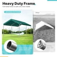 thumbnail image 3 of ADVANCE OUTDOOR 10x15 ft Carports Heavy Duty Car Canopy Garage Party Tent Boat Shelter, Adjustable Height from 9.5 ft to 11 ft, Green, 3 of 7