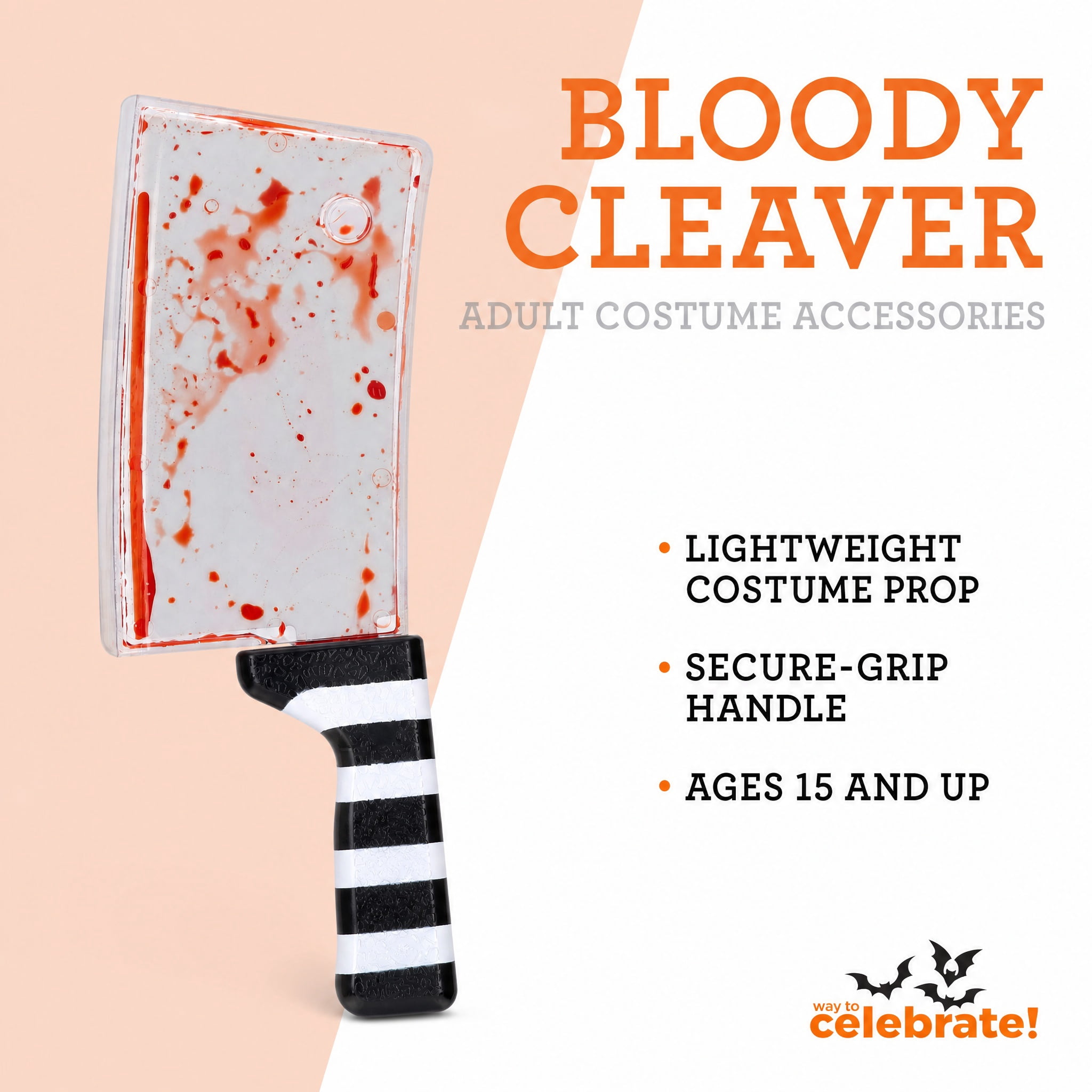 Bloody Cleaver Costume Accessory for Adults, Multicolor, Halloween by Way To Celebrate