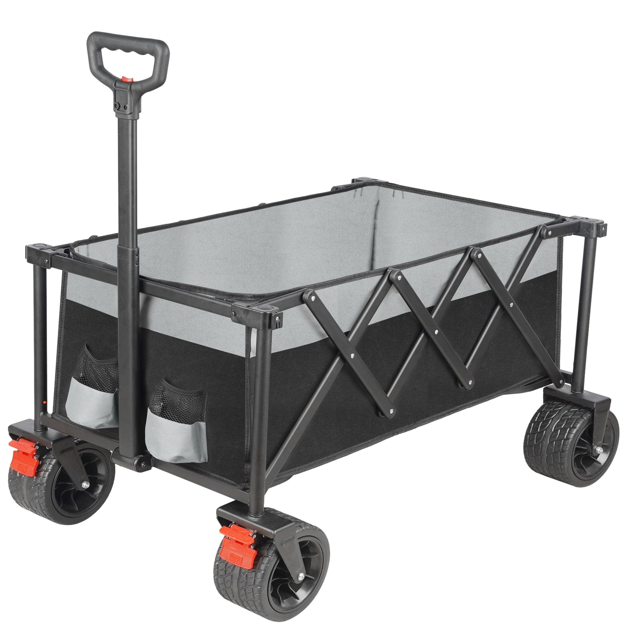 Utility Garden Wagon, Heavy Duty Outdoor Wagon Carrier Trolley Tool