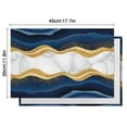 thumbnail image 6 of Blue Marble Gold Wave Pattern Summer Placemats Table Placemats Set Of 4-Linen Kitchen Washable Placemats Table Mats 11.8"x17.7" Non-Slip Heat Resistant, 6 of 6