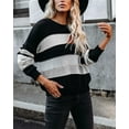 thumbnail image 2 of Textured Knit Striped Sweater White Small, 2 of 2