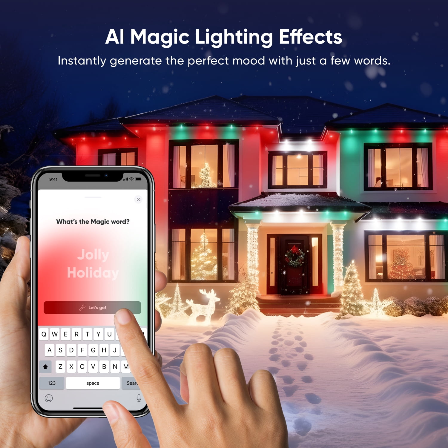 Nanoleaf 100ft Matter Smart Multicolor Permanent Outdoor Lights Smarter Kit with Side Clips – Plug-in RGBICW Addressable LED Pucks, Cuttable & Extendable