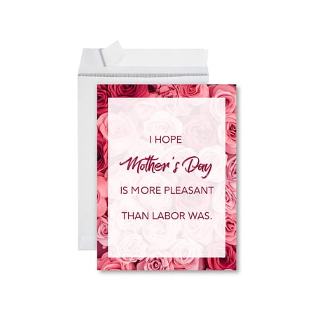 Koyal Wholesale Funny Mother s Day Jumbo Card With Envelope Pleasant Than Labor Was Set of 1