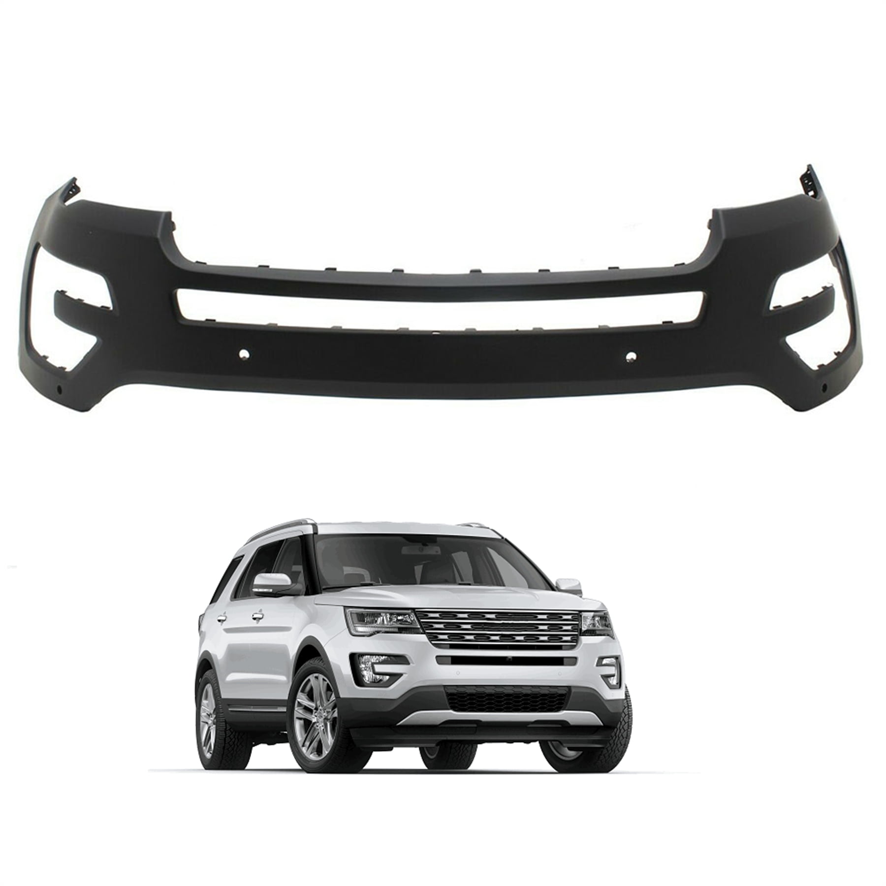 munirater Primered Plastic Front Bumper Cover - Replacement for