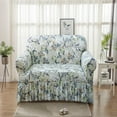 thumbnail image 6 of TOPCHANCES Sofa Cover with Skirt, Non-slip Couch Cover Stretch Slipcover Furniture Protector for Dogs Cats Pets (Chair Cover, Branch Print), 6 of 10