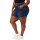 thumbnail image 1 of Women's Plus Size Denim Shorts,Casual High Waist Jean Chambray Short Pants Dark Blue 1X, 1 of 7